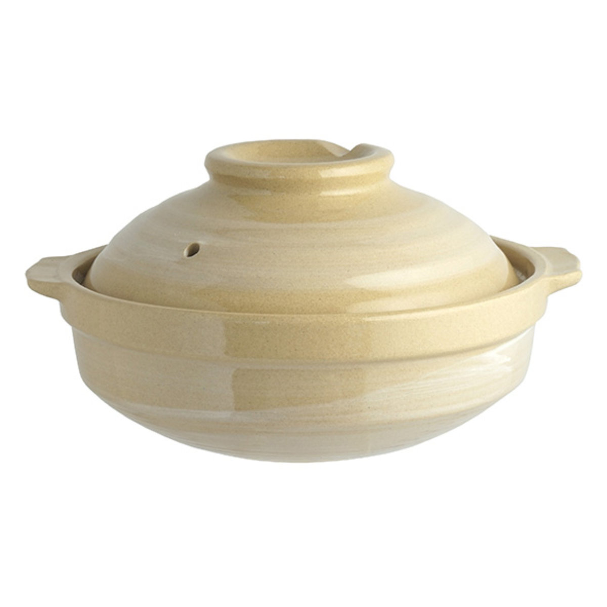 土鍋 19cm ガス火専用 浅型土鍋 （ ガス火対応 ガス 両手鍋 どなべ 直