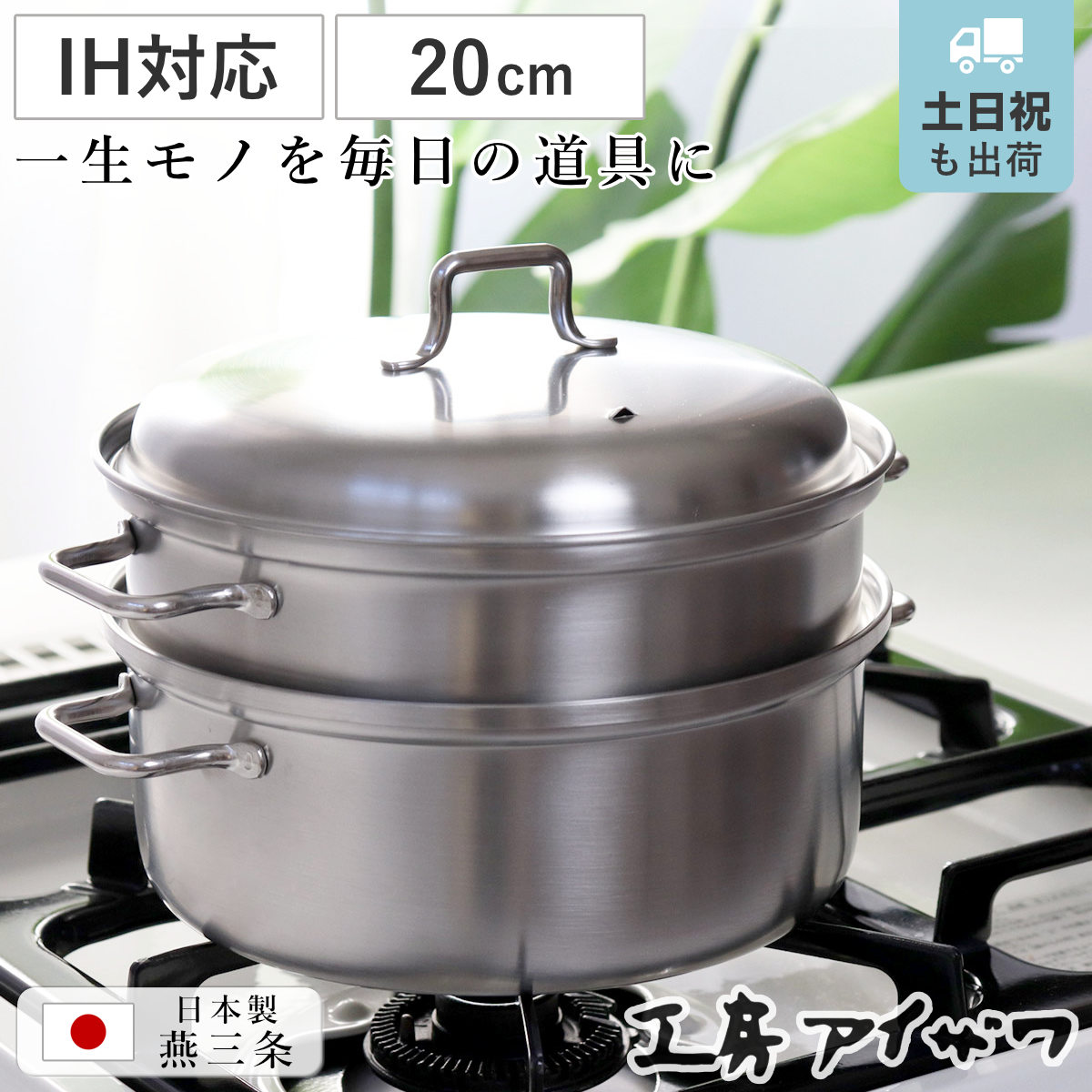 工房アイザワ 特典付き ブラックピーマン 200V スチーマー 20cm