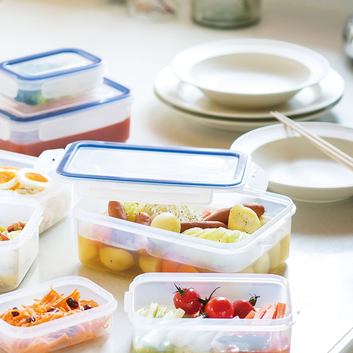 Lustroware（ラストロウェア） 保存容器 2L イージーケア 4点ロック