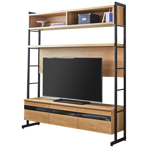 テレビ台 テレビボード 幅164cm 壁面収納 ハイタイプ オープンラック