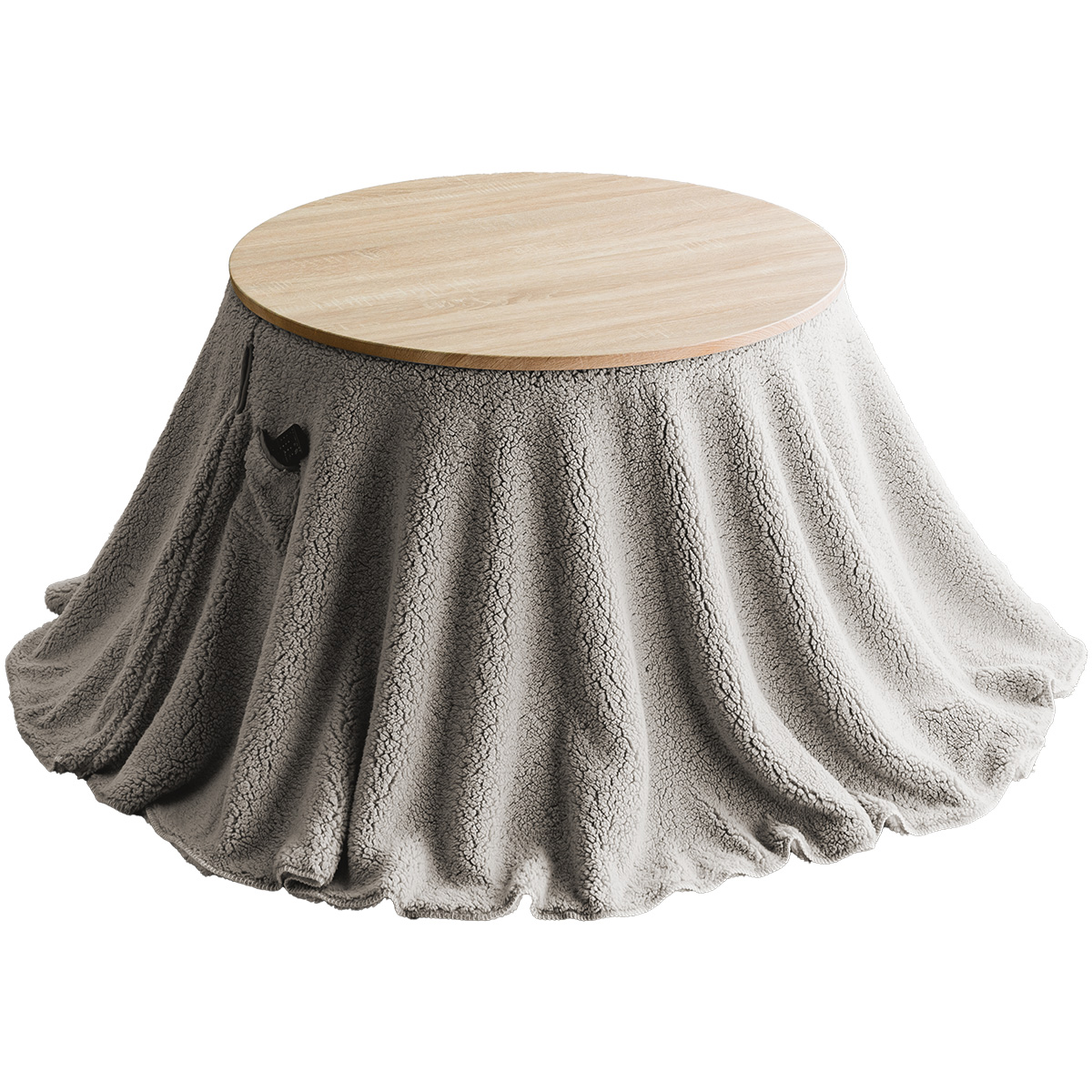 昇降式 こたつセット 100cm 丸型 円型 2点セット 掛け布団 高さ調節