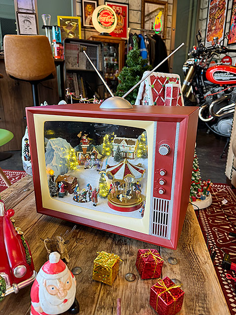 クリスマス レトロTV ミュージカルマシーン （LEDライト＆ミュージック