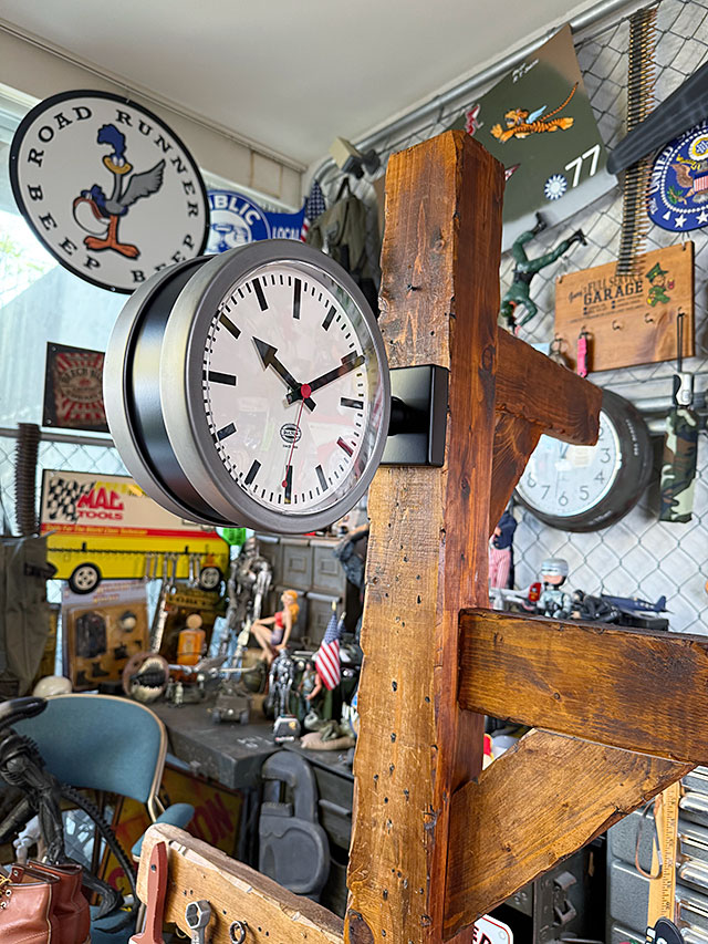 DULTON（ダルトン） ダブルフェイスクロック Sサイズ （マットブラック