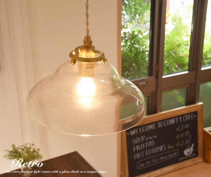 ペンダントライト ガラス おしゃれ led対応 北欧 アンティーク 照明
