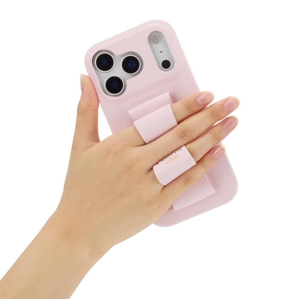 LANVIN en Bleu Slim Wrap Case Stand & Ring Ribbon for iPhone17