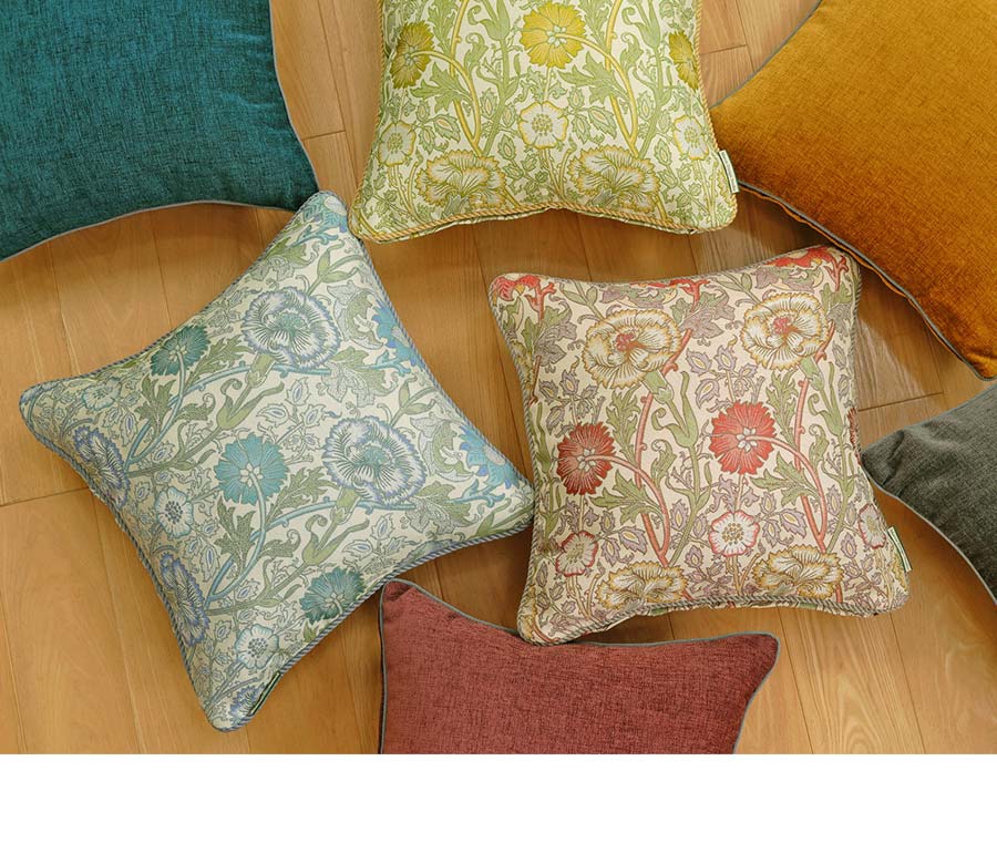 Morris Design Studio クッションカバー ピンクアンドローズ LL1718 45