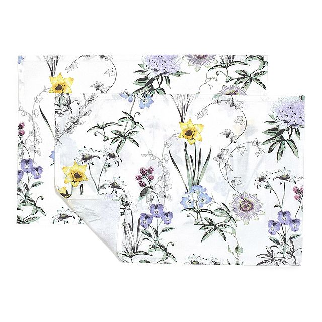 ランチョンマット 2枚セット 綿100％ 30cm×44cm スタンダード 花柄