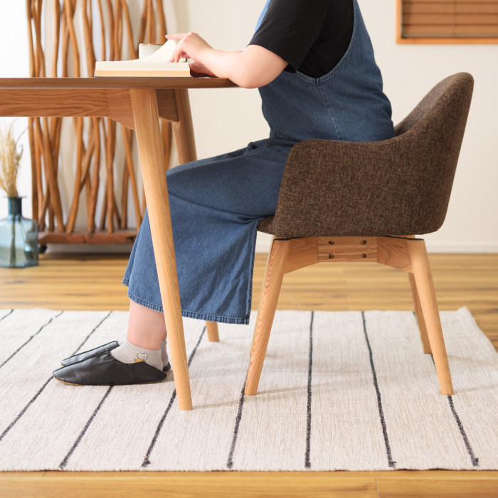 CRS 回転式ダイニングチェア 8脚 ブラウン アームチェア 肘付 楽天市場