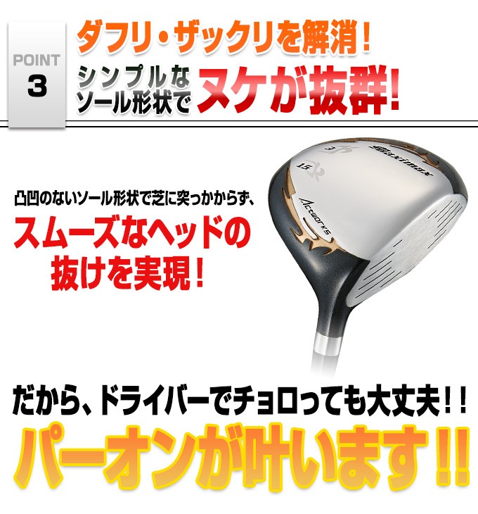 ワークスゴルフ ゴルフ クラブ メンズ フェアウェイウッド 2本セット