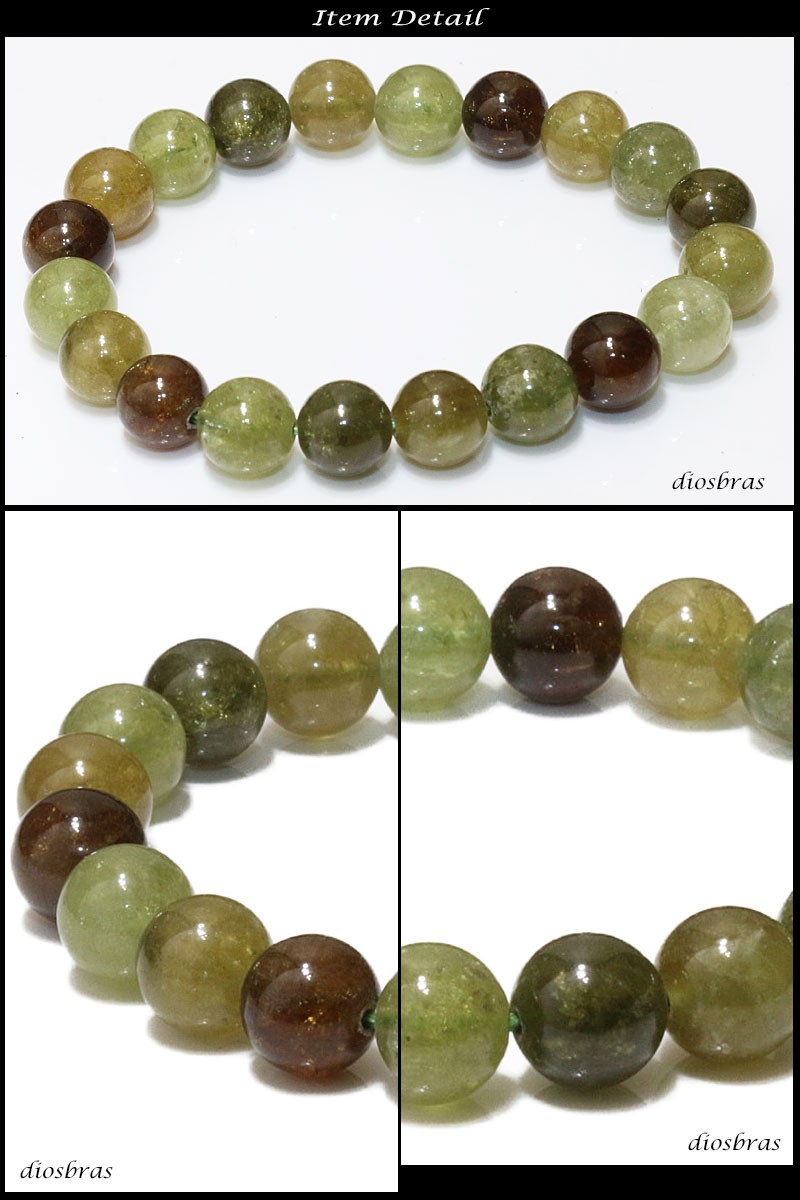 グリーンガーネット ブレスレット 9ミリ玉 約9mm 数珠パワーストーン