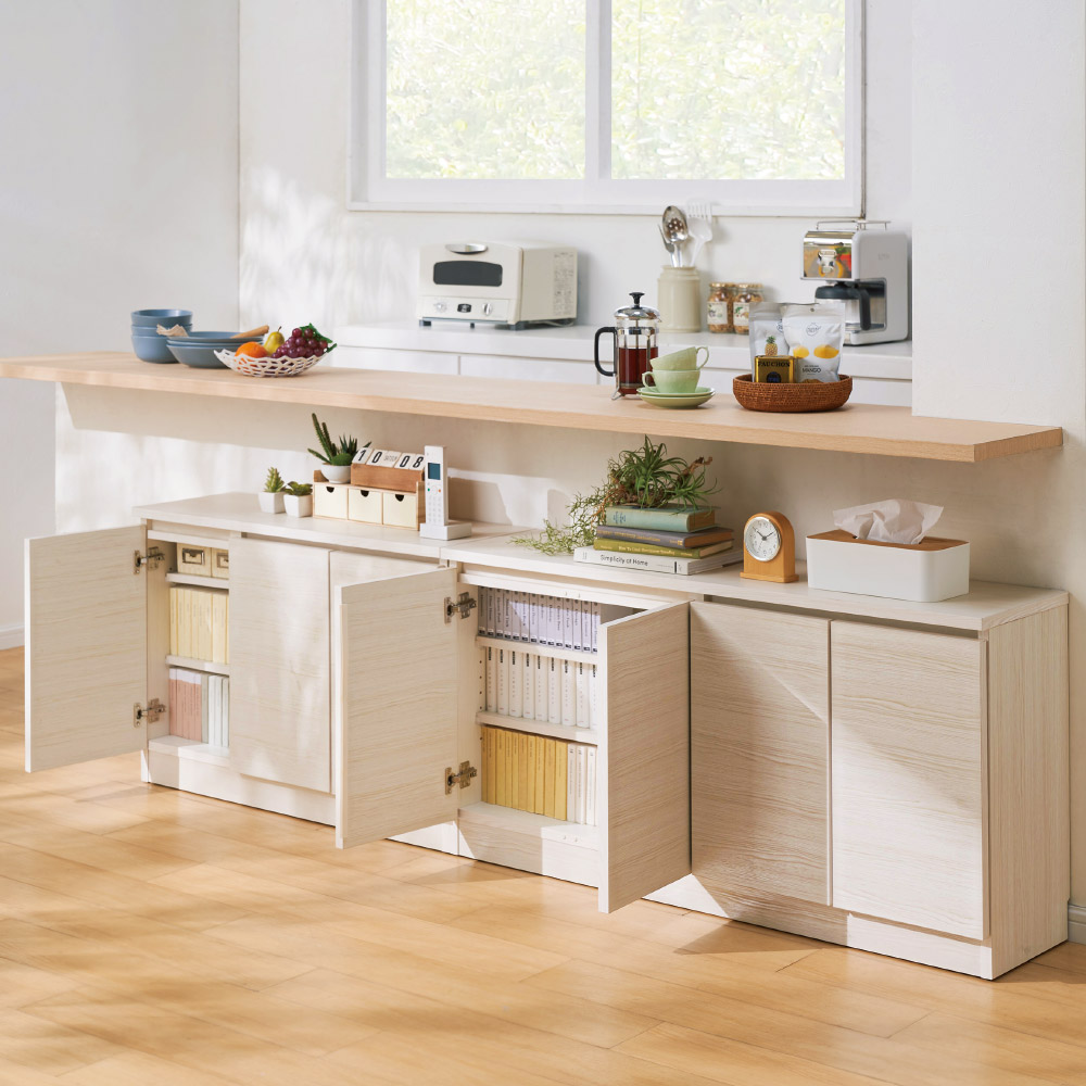 dinos（ディノス） ≪幅120cm・4枚扉≫ 高さ60cm！カウンターテーブル