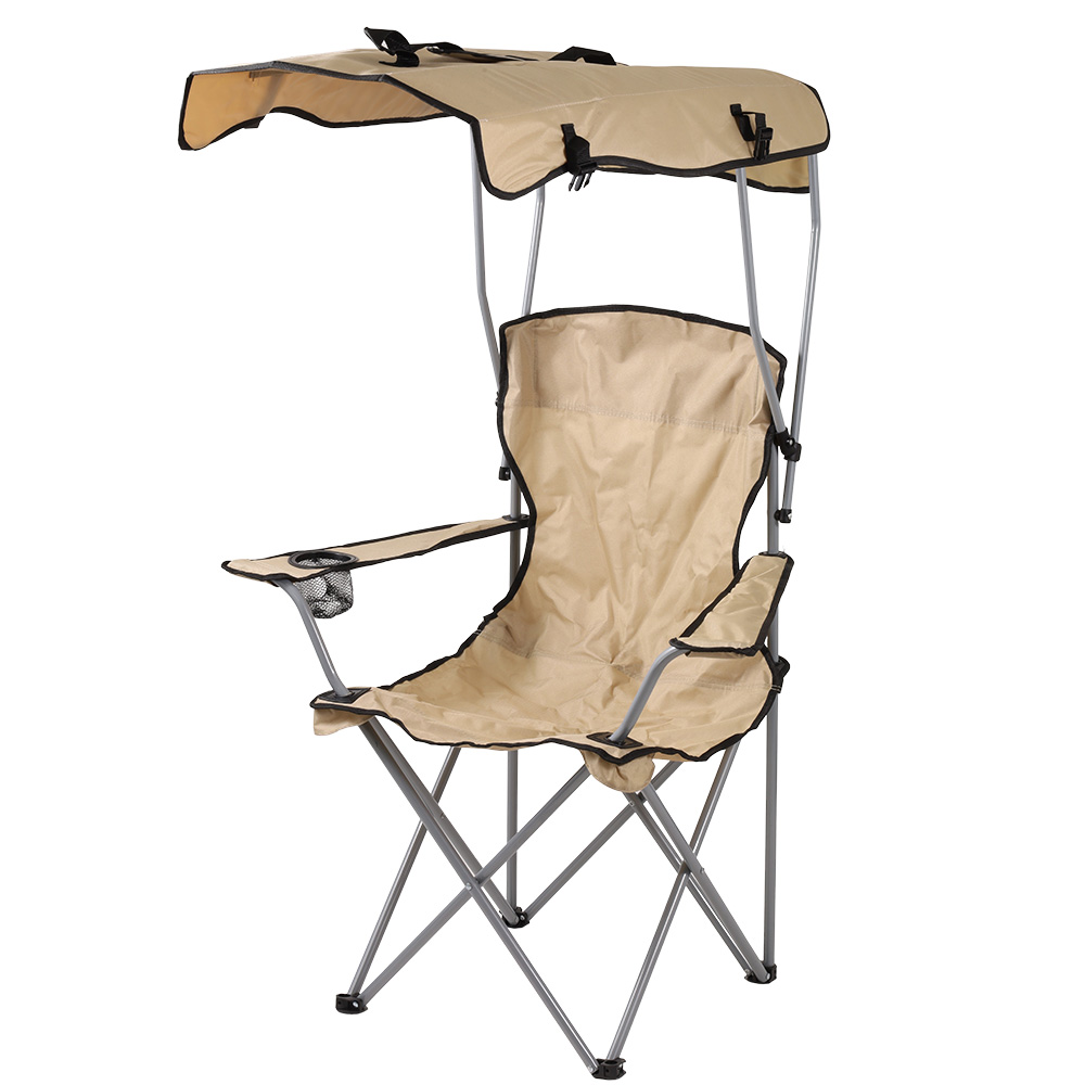 アウトドアチェア 日よけ 折りたたみチェア 椅子 イス キャンプチェア