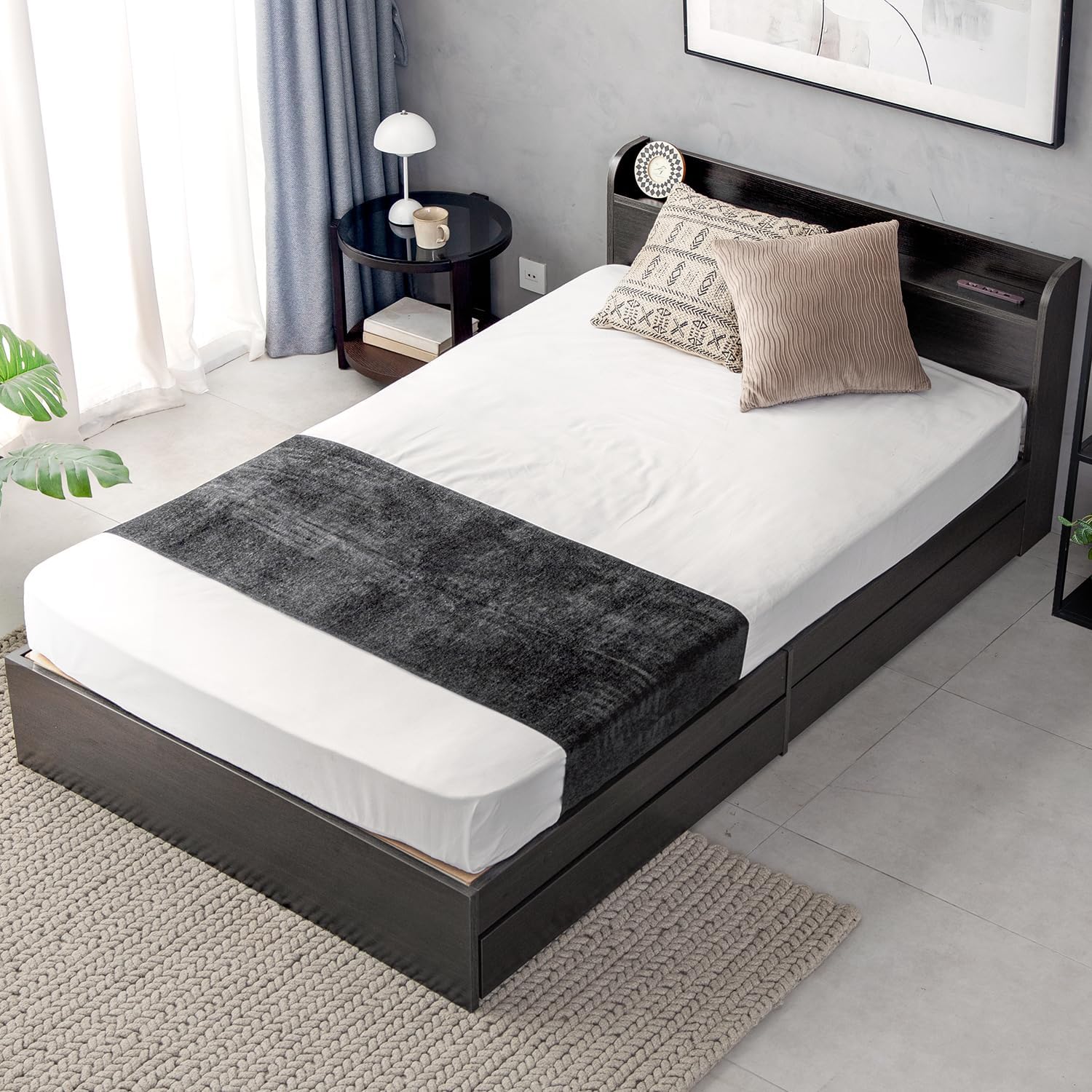 MODERN DECO（モダンデコ） ベッド ベッドフレーム シングル 収納付き