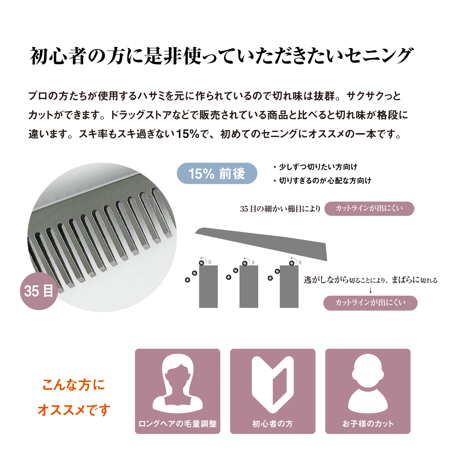 DEEDS 散髪 はさみ すきばさみ 家庭用 2本セット 5.5 6.0インチ 15% 20