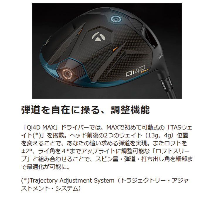 TaylorMade（テーラーメイド） 【メーカーカスタム】 Qi4D MAX