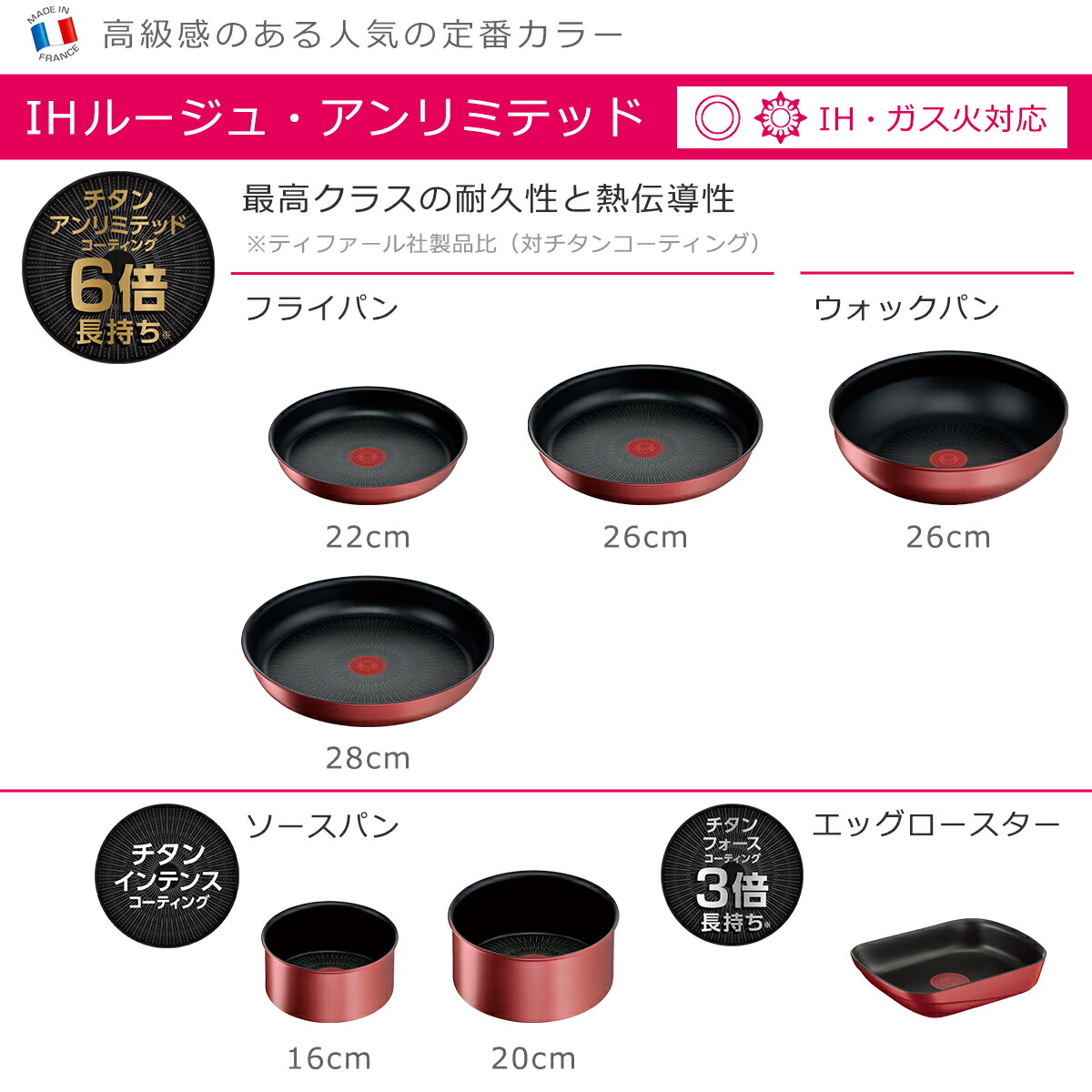 インジニオ・ネオ ティファール ソースパン20cm IHルージュ