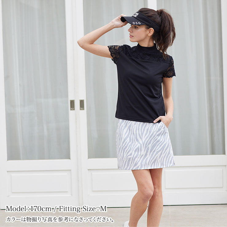 7836 吸水速乾 夏生地軽量ゼブラ柄スカート M/L/LL/3L/4L レディース