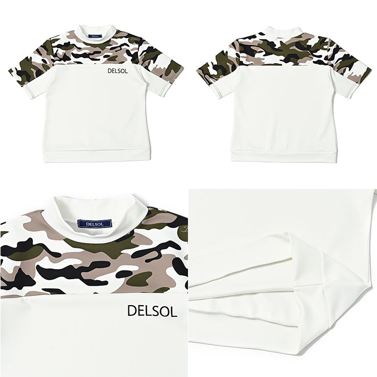 7868 ポンチ カモフラ柄セットアップ M/L/LL/3L/4L レディースゴルフ