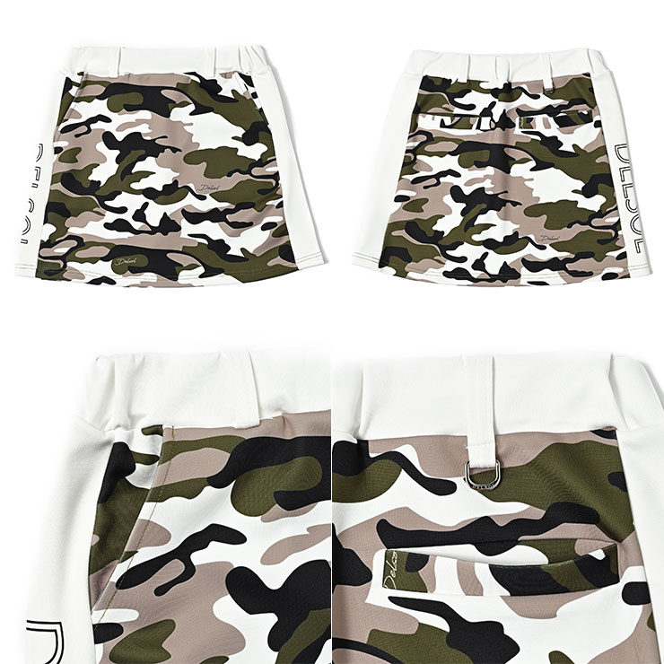 7868 ポンチ カモフラ柄セットアップ M/L/LL/3L/4L レディースゴルフ