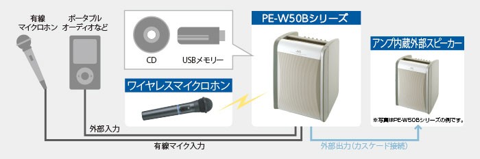 Victor（ビクター） PE-W50CDB ワイヤレス2波 組込可能 CDプレーヤー