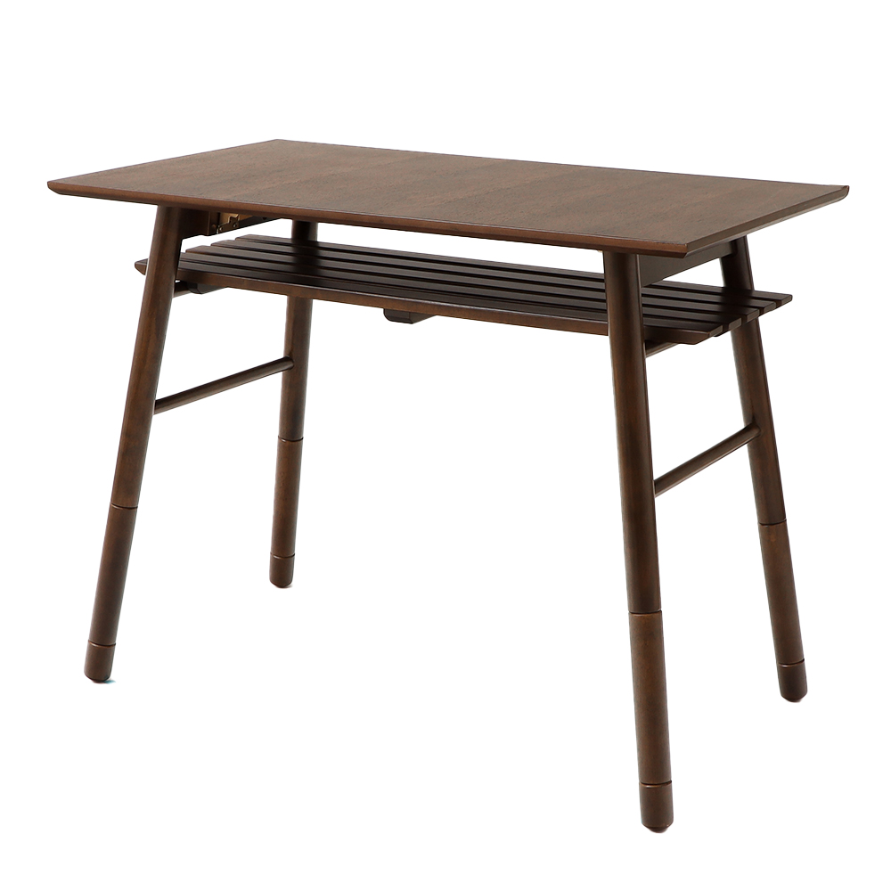 ヤマソロ デスク 折れ脚テーブル 北欧 おしゃれ 棚 棚付き 90cm幅 継ぎ