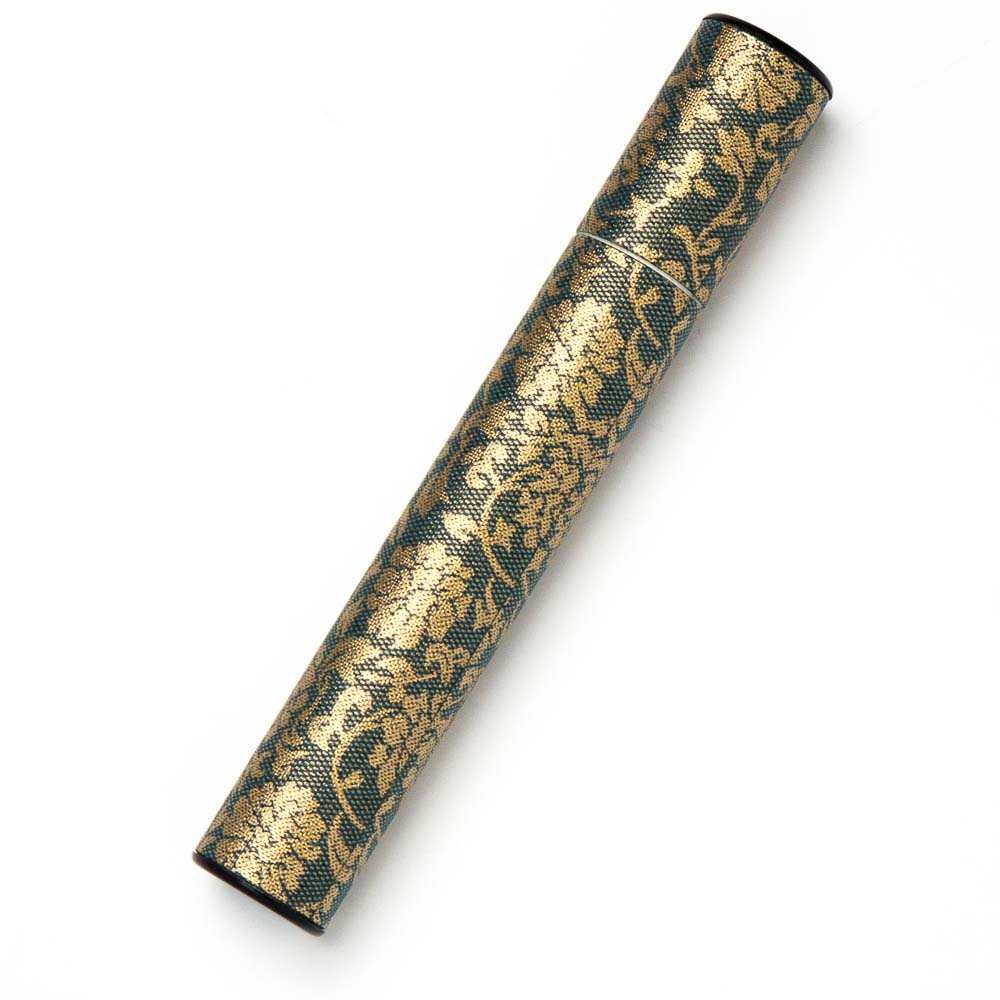 仏具 筒型線香ケース 選べる4種類のカラー 青 ピンク 金 緑 お墓参り