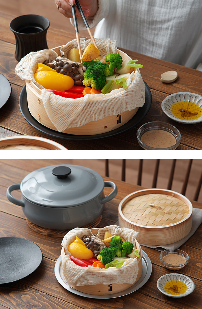 野田琺瑯（noda horo） 道具屋天一 蒸しセイロ 受け台 LUKE琺瑯鍋