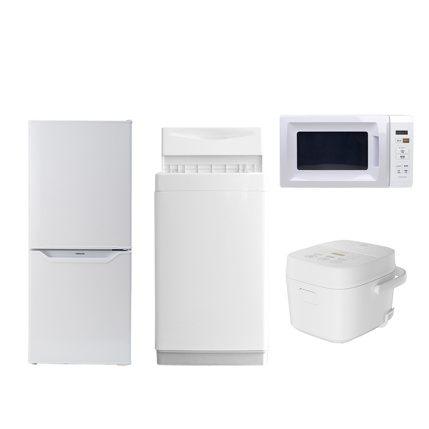 山善（YAMAZEN） 家電セット 一人暮らし 4点セット 冷蔵庫 106L 洗濯機