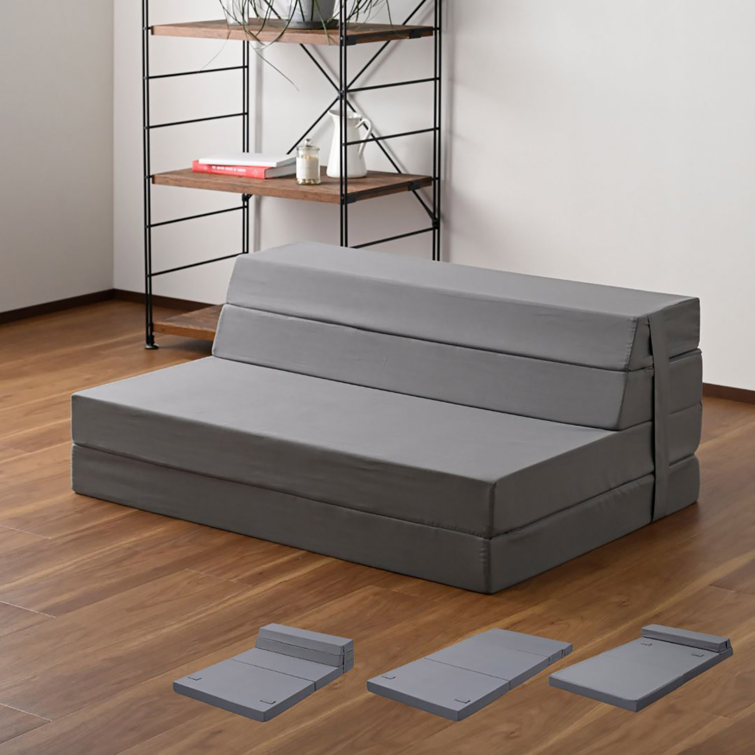 山善（YAMAZEN） ソファベッド マットレス シングル 高反発 折りたたみ