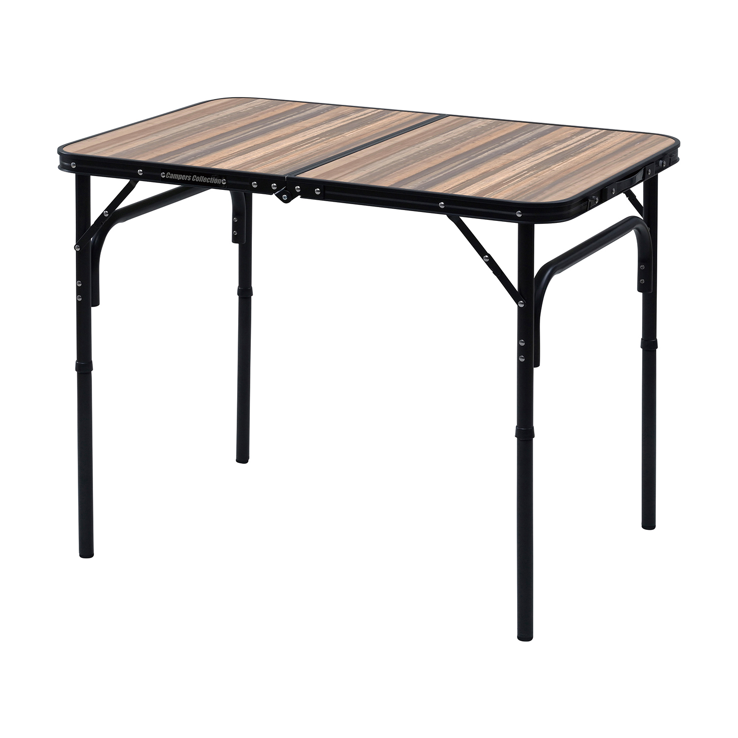 山善（YAMAZEN） アウトドアテーブル 折りたたみ アルミ 軽量 木目