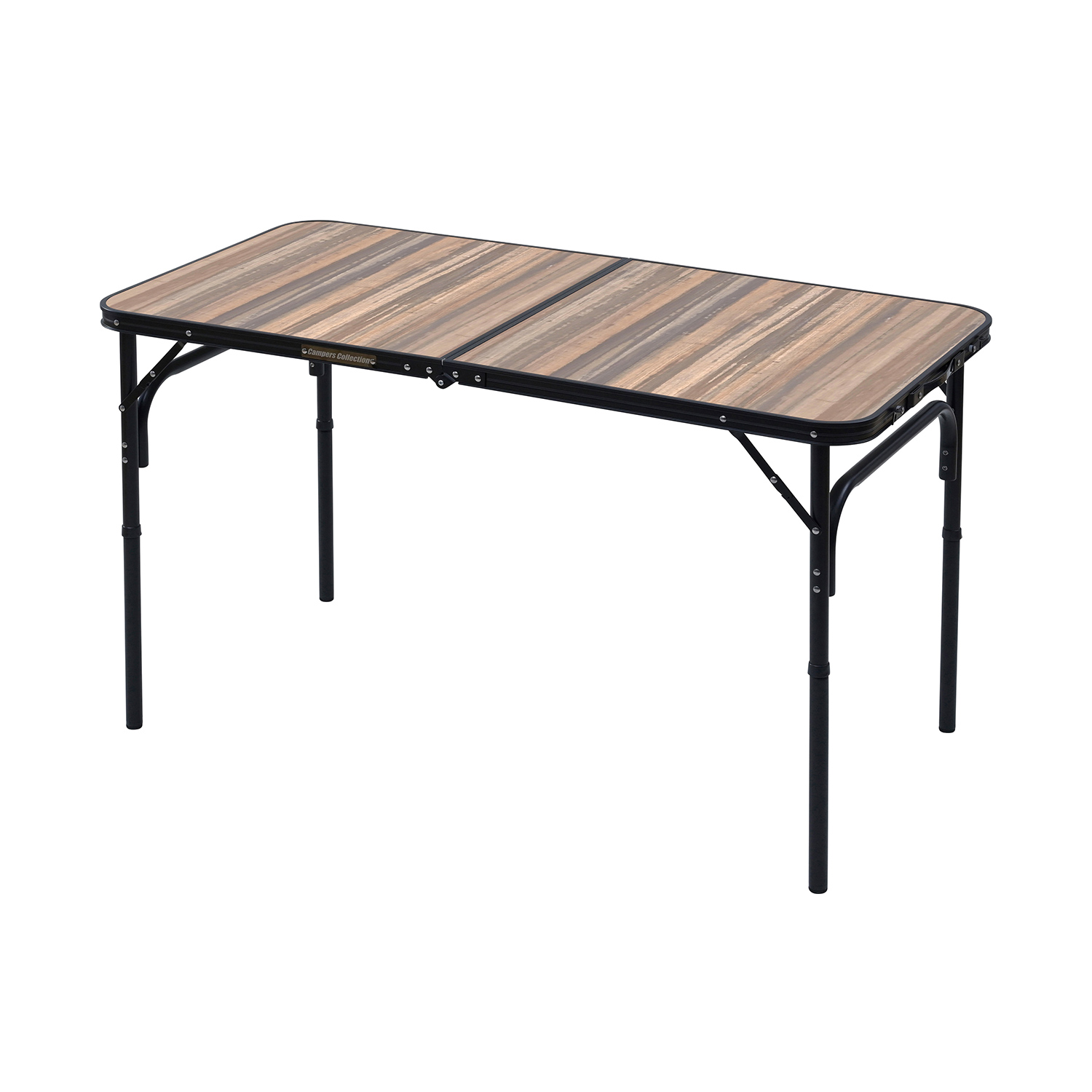 山善（YAMAZEN） アウトドアテーブル 折りたたみ アルミ 軽量 木目