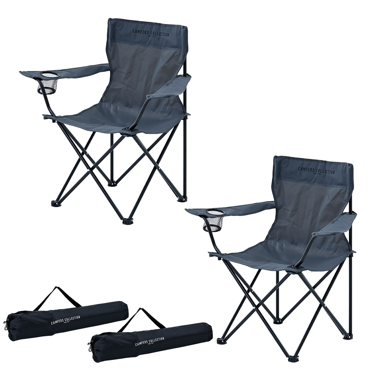 山善（YAMAZEN） アウトドアチェア 2脚セット 軽量 折りたたみ