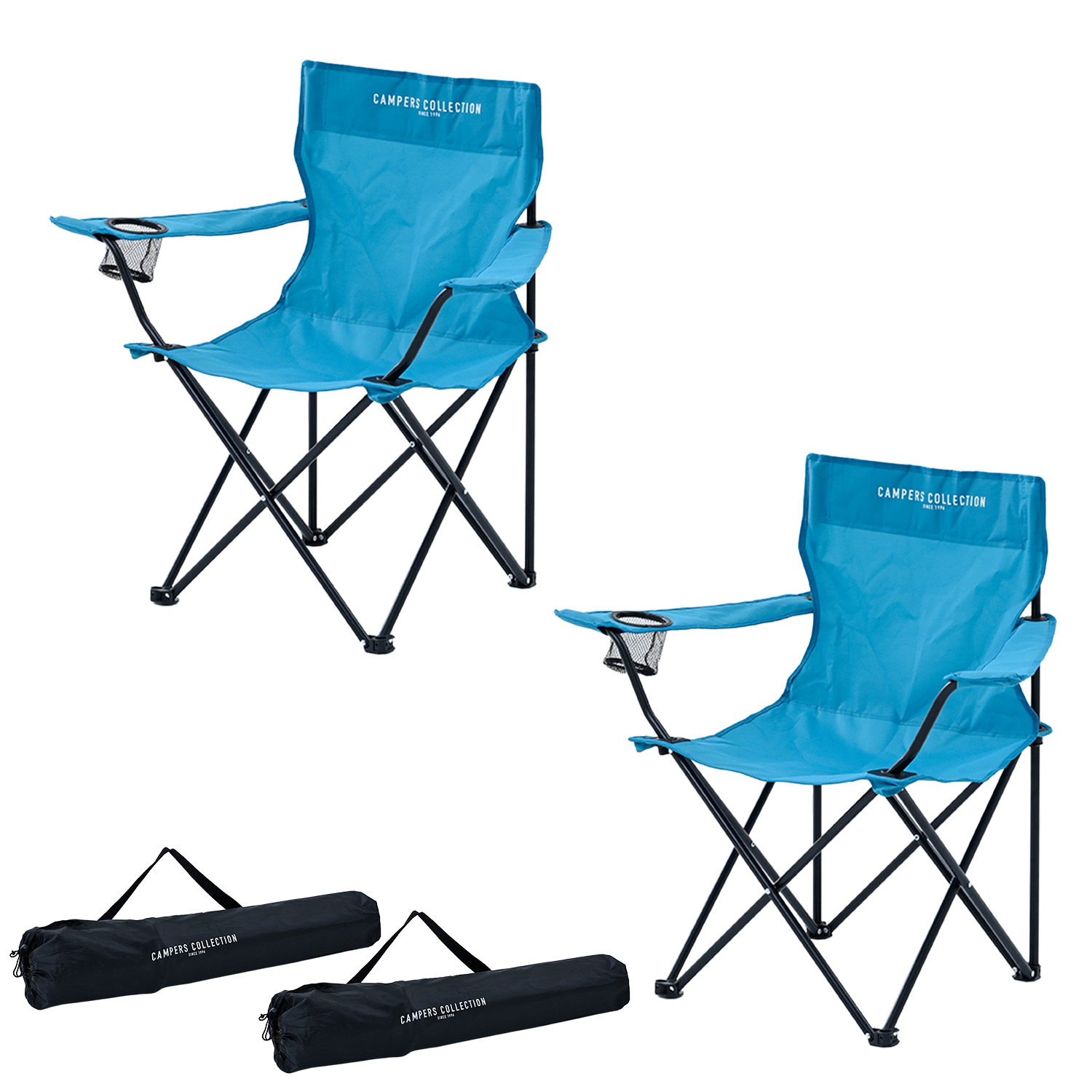 山善（YAMAZEN） アウトドアチェア 2脚セット 軽量 折りたたみ