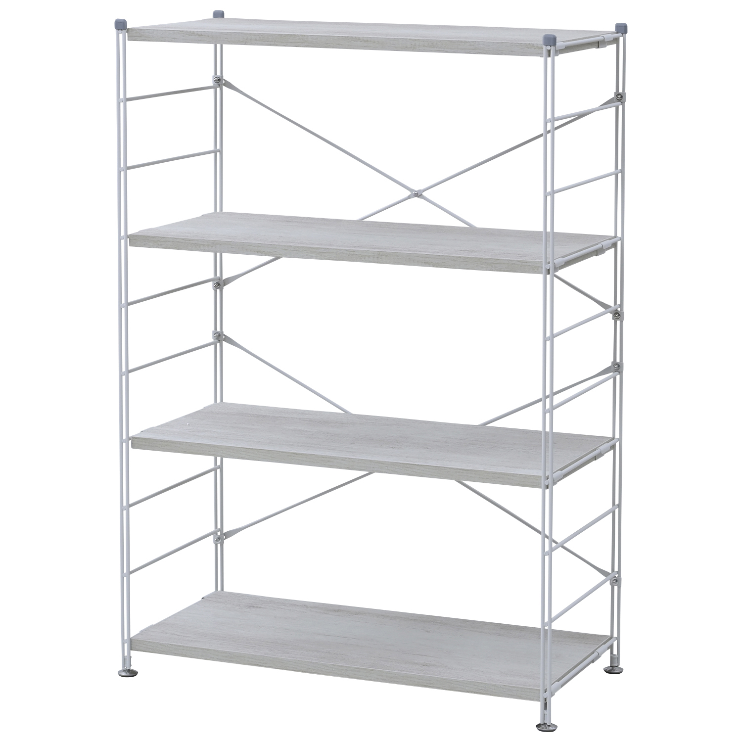 山善（YAMAZEN） ラック 棚 木製棚板 4段 幅85.5 奥行き41.5 高さ123.5