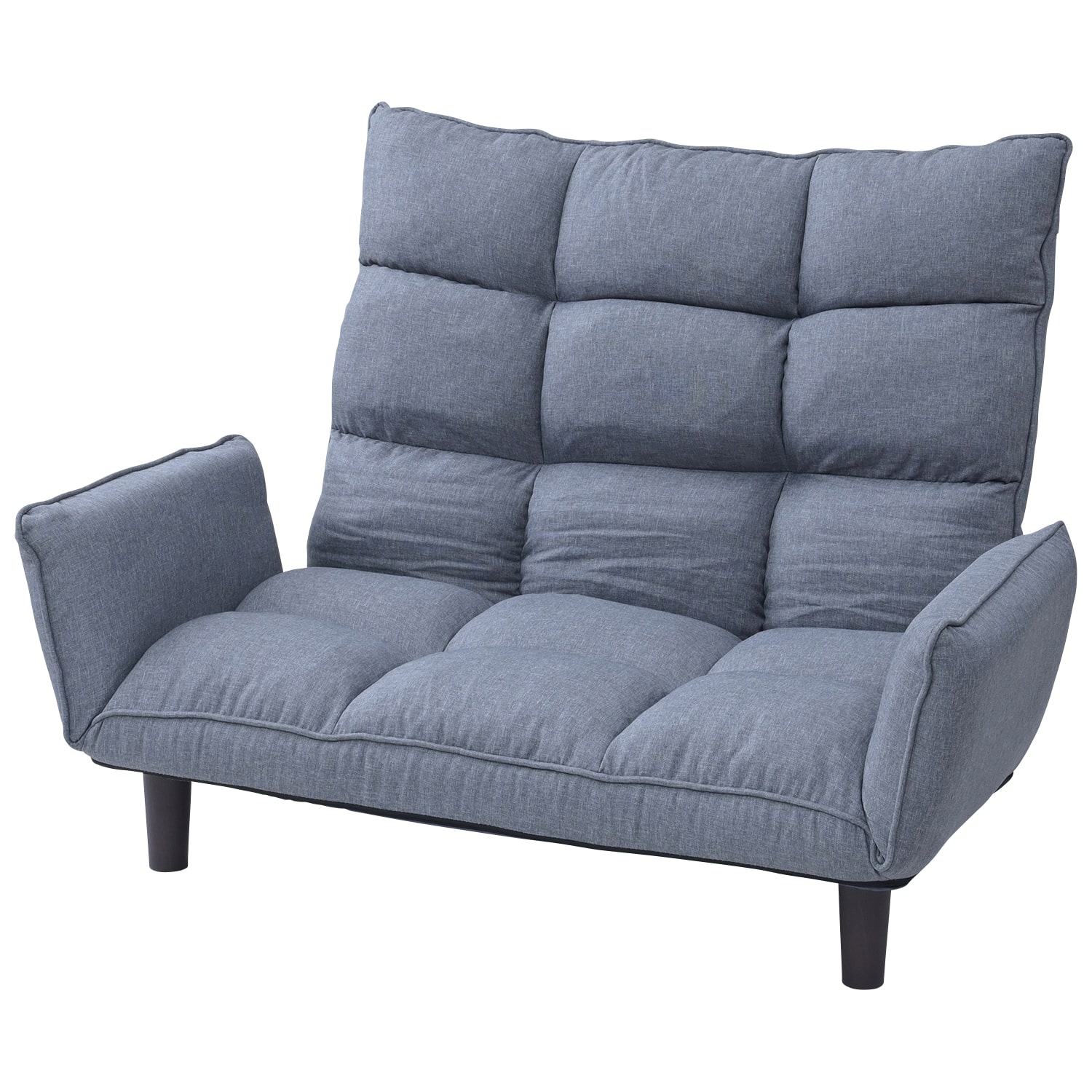 山善（YAMAZEN） ソファー 2人掛け コンパクト ハイバック ロー