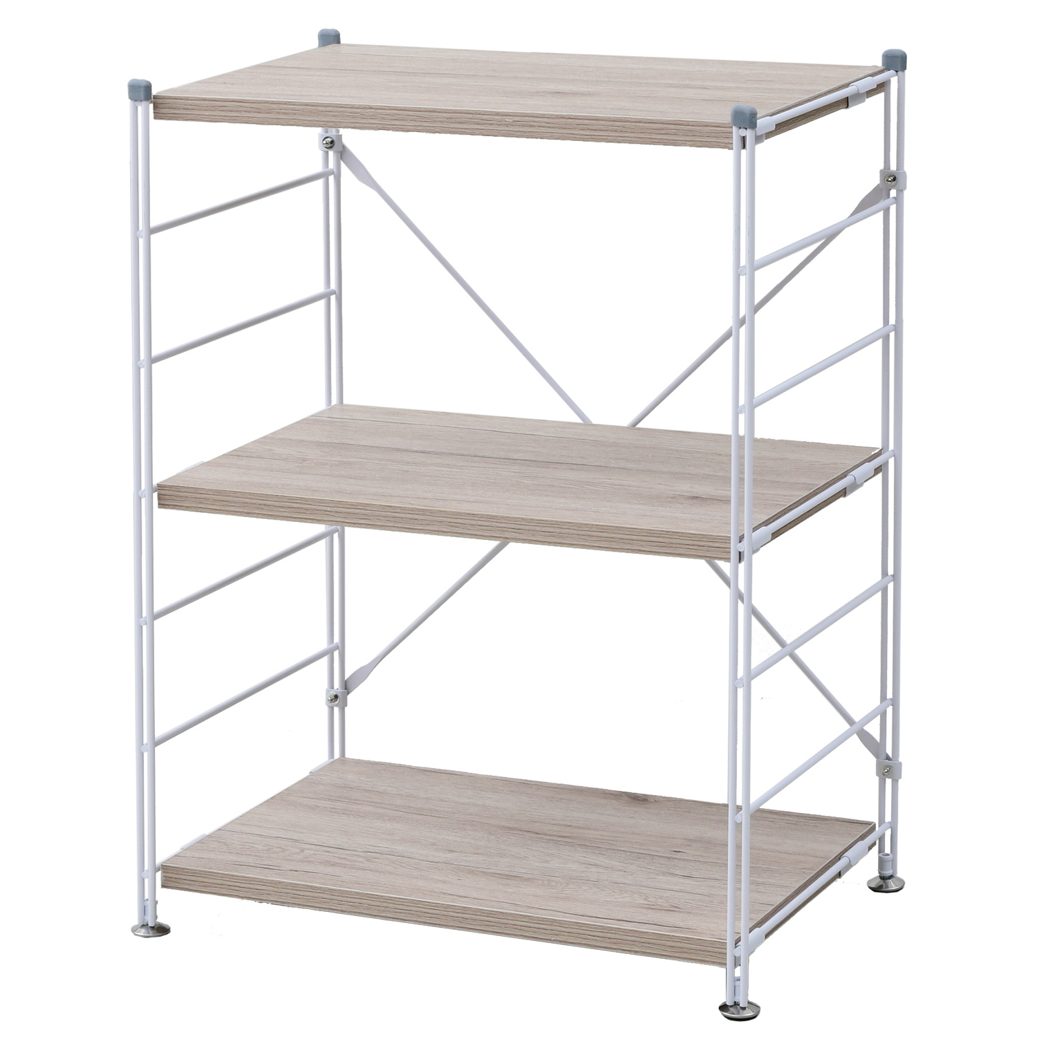 山善（YAMAZEN） ラック 棚 木製棚板 3段 幅65 奥行き41.5 高さ85cm