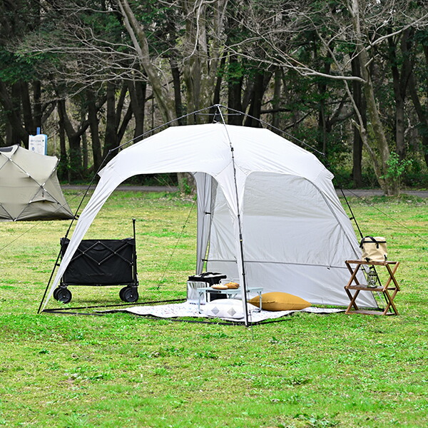 山善（YAMAZEN） ワンタッチタープ 2.5m フラップ付き サイドシート