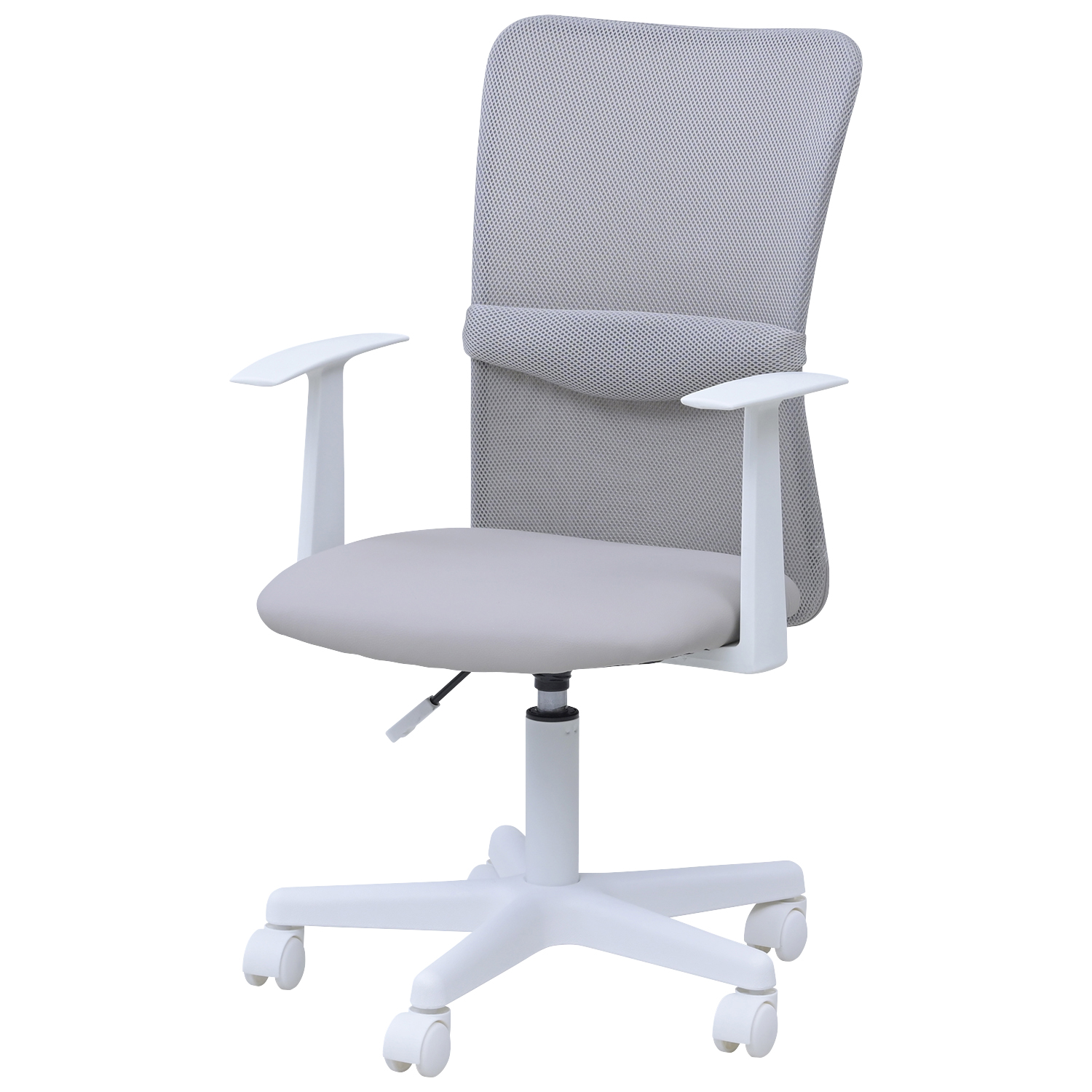 山善（YAMAZEN） オフィスチェア コンパクト 肘付き 座面合皮 幅54