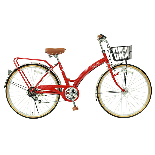 自転車 26インチ シティサイクル オートライト ママチャリ シマノ6段