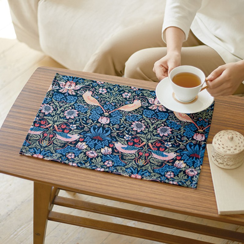 ランチョンマット 32×45cm 撥水 いちご泥棒 ウィリアムモリス 北欧