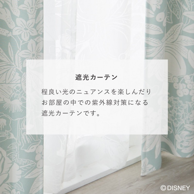 スミノエ カーテン 100×178cm 白雪姫 遮光 2級 ディズニー プリンセス