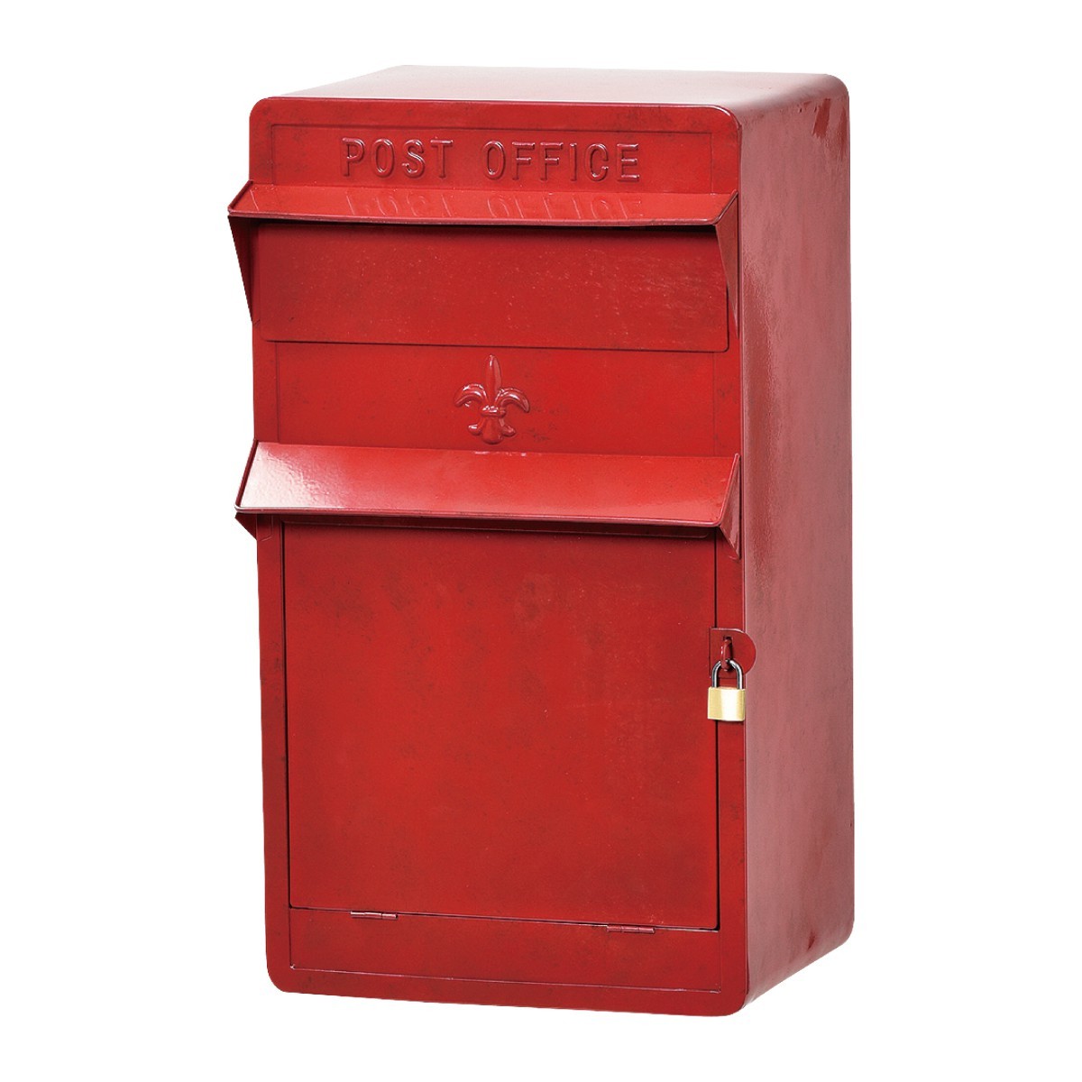 ポスト 壁掛け 鍵付き a4 壁 付け 赤 黄色 北欧 アンティーク レトロ