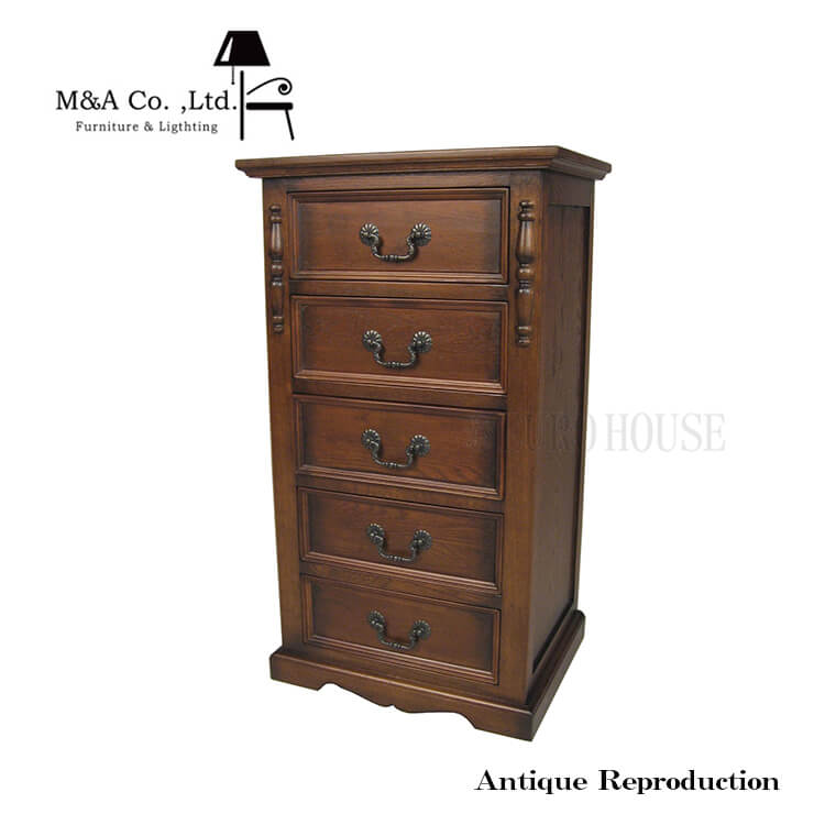 チェスト 5段 収納 スペパ 5段電話台 アンティーク 無垢材