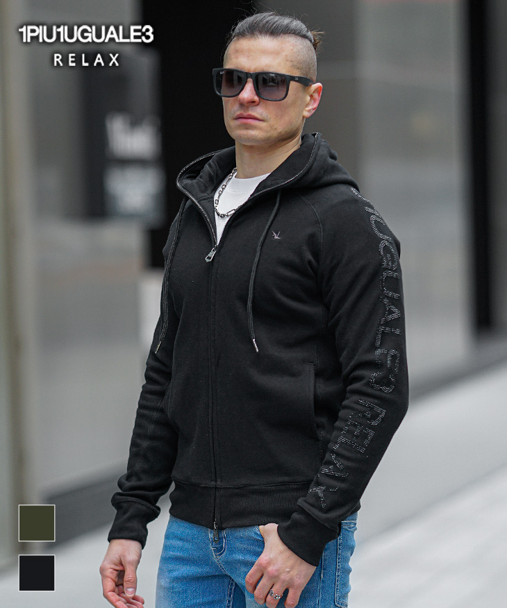 1PIU1UGUALE3 RELAX ウノピュウノウグァーレトレ パーカー メンズ