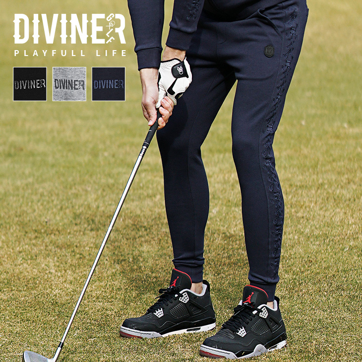 DIVINER GOLF】 ゴルフウェア メンズ ジョガーパンツ ブランド サイド