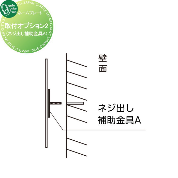 表札 オンリーワンクラブ 取付オプション1（アクリルスペーサー） HS1