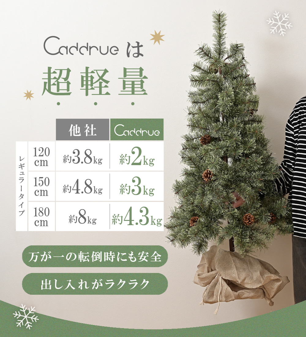 クリスマスツリー スリム 180cm 北欧 おしゃれ 高級 軽量 christmas