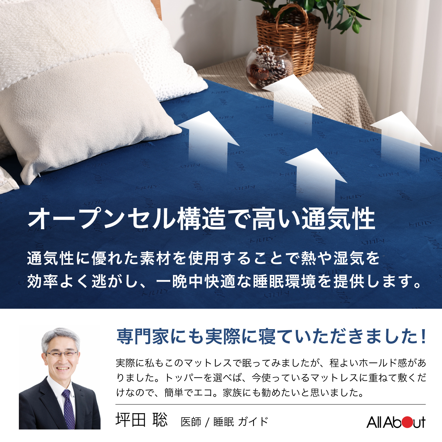 MLILY（エムリリー） 【医師・専門家が推奨】 マットレストッパー セミ