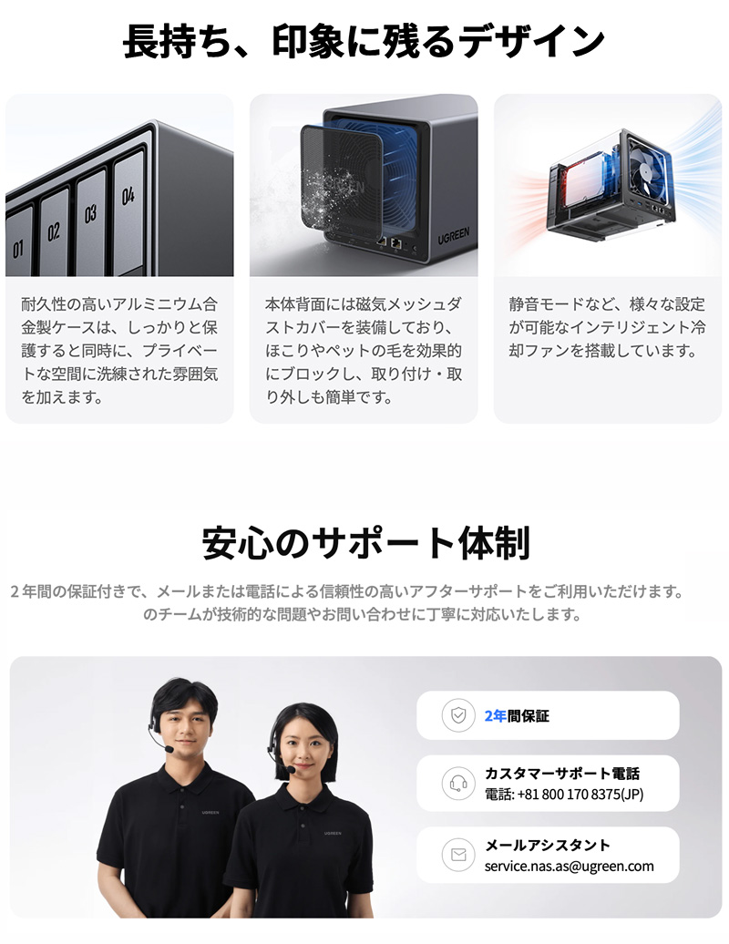 UGREEN ユーグリーン NASync DXP4800 Plus 4+2ベイ DXP4800Plus