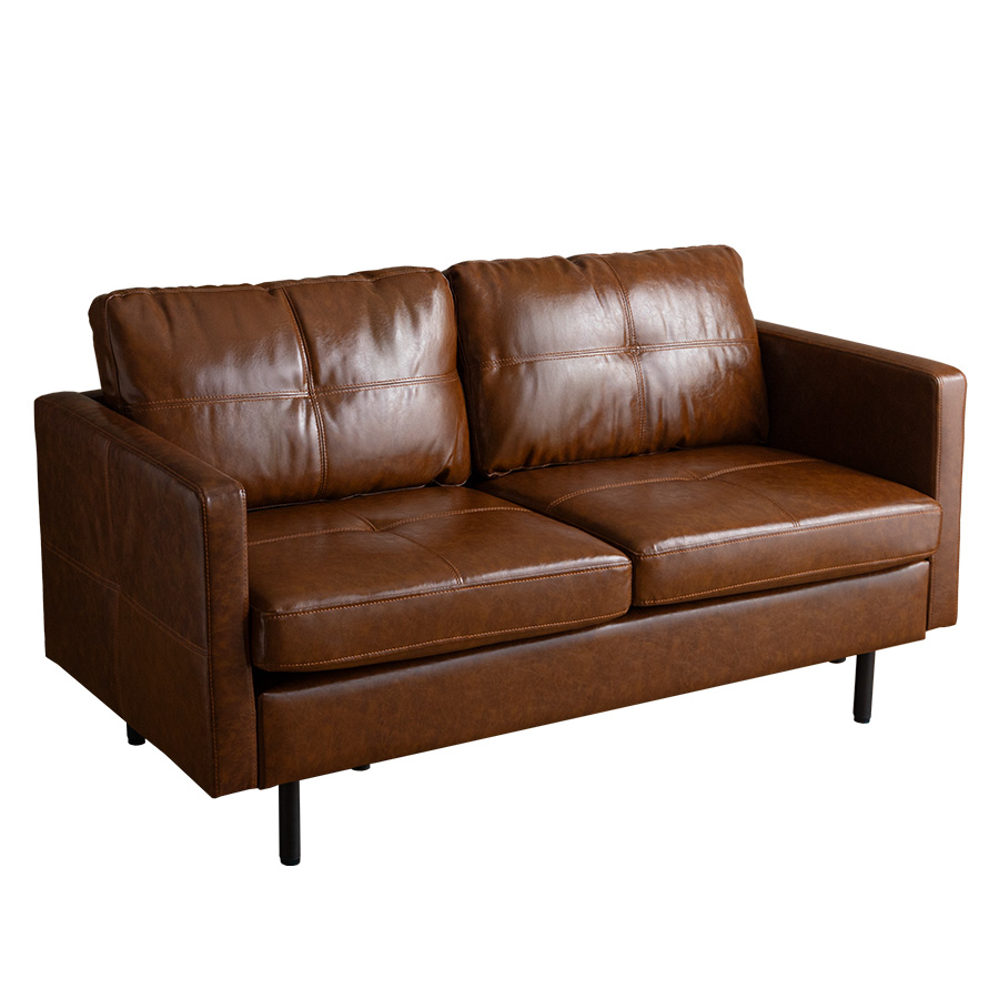 ソファ 2人掛けソファ ローソファー レザーソファ レザー風 革 皮 合皮